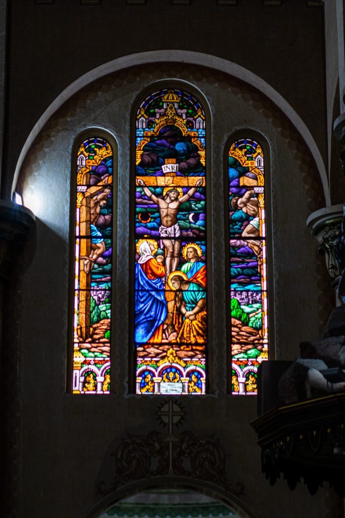 stained glass of jesus